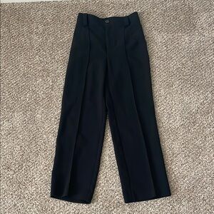 Zara High Waisted XS Black Trouser Pants